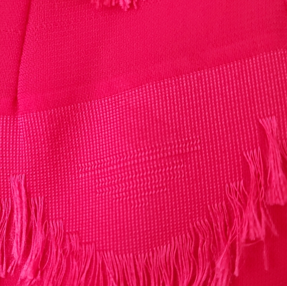 60s Vintage Hand Sewn Red Eyelash Fringe 2 Piece Pencil Skirt Suit - Picture 16 of 16